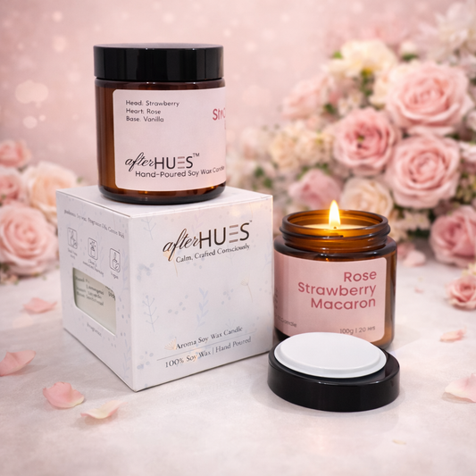 Rose Strawberry Macaron