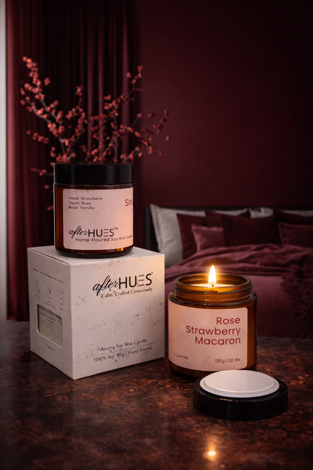 Rose Strawberry Macaron